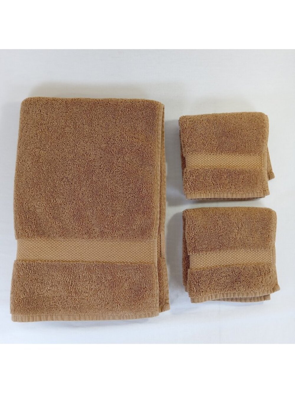 Restoration Hardware Turkish Cotton 3-Piece Burnt Caramel Hand Towel Wash Cloths